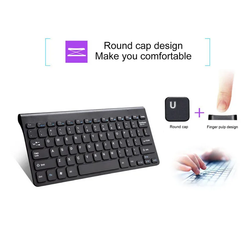 Беспроводная Клавиатура 2 4g Plug And Play тонкие беспроводные usb-клавиатуры