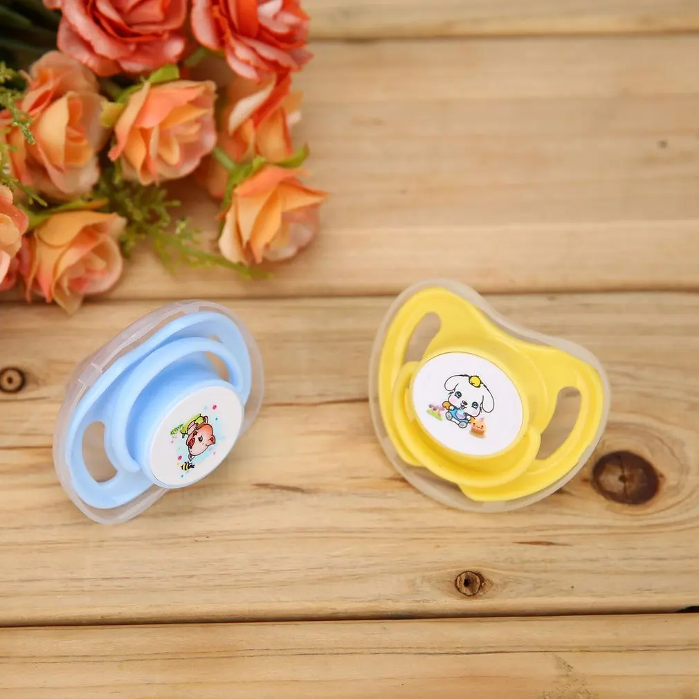 

Hot ! 2 Colors Baby Pacifier Safe Food Grade Silicone Funny Dummy Nipple Cartoon Printed Infant Teeth Soothers Baby Pacifiers