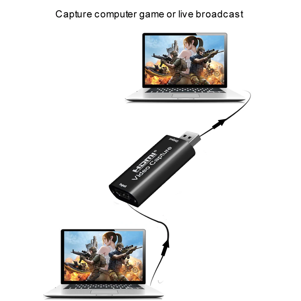 USB 2.0 Video Capture Card 4K HDMI-compatible Grabber Live Streaming Box Recording for PS4 XBOX Phone Game DVD HD Camera | Компьютеры и