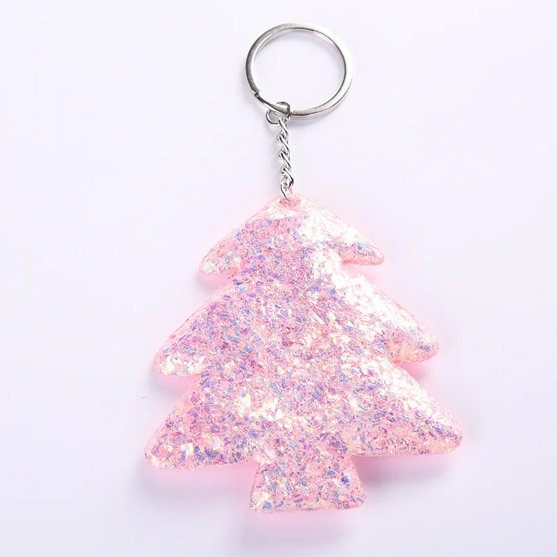 2019 брелок для ключей с милой мультяшной сосновой елкой блестками Женский Детский