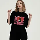 Классическая Милая женская футболка из чистого хлопка с коротким рукавом Я люблю свою девушку митски, футболка с изображением героя ковбоя