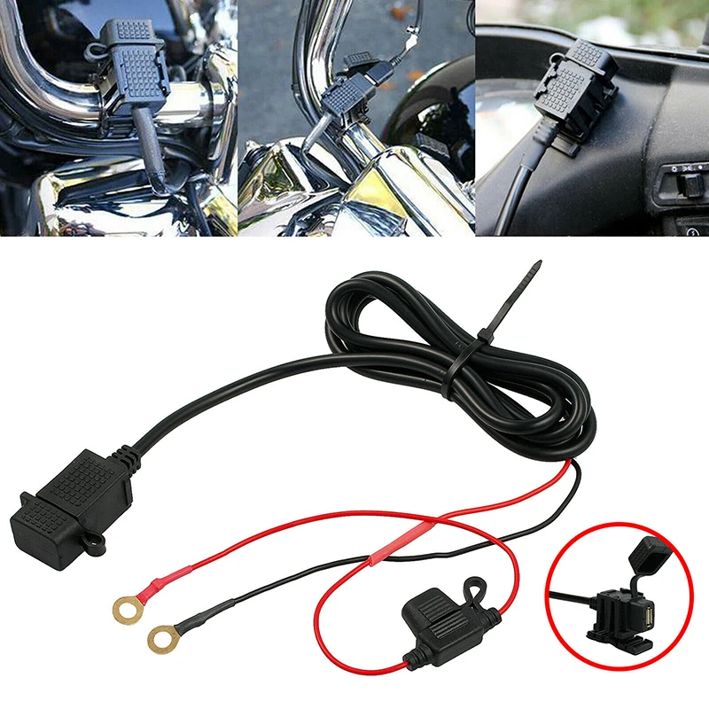TiOODRE USB адаптер портативный угловой мотоцикл DIN розетка зарядное устройство для