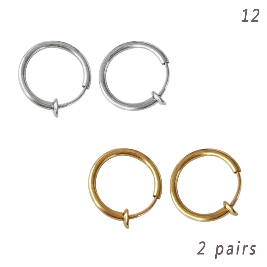 Серьги клипсы на теле носу губах поддельные выдвижные Простые Модные украшения