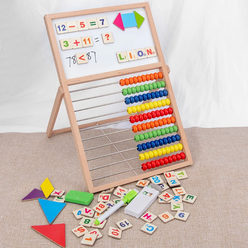 Многофункциональная обучающая подставка Abacus деревянные игрушки Монтессори