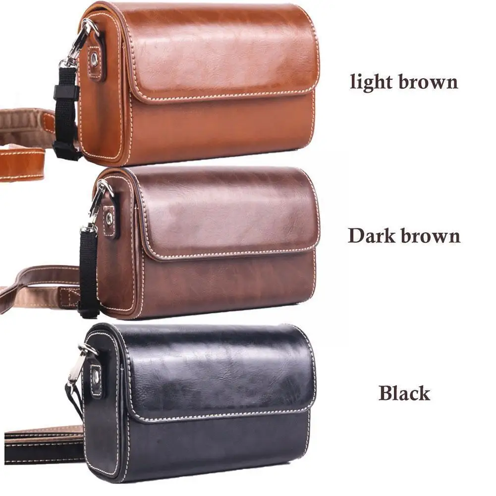 

Retro Camera Bag With Shoulder Belt Portable Universal Leather Bag For Camera For Rx100 Series N3h0