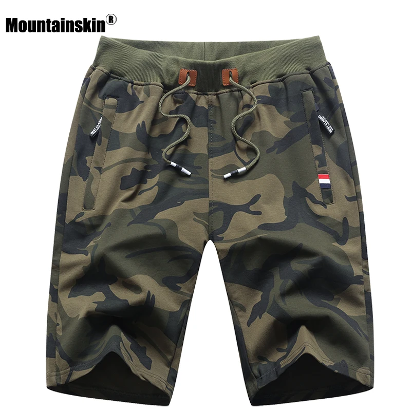 Mountainskin Camo Men Shorts Casual Cargo Shorts Mens Cotton Camouflage Male Loose Board Shorts Military Short Pants MT135