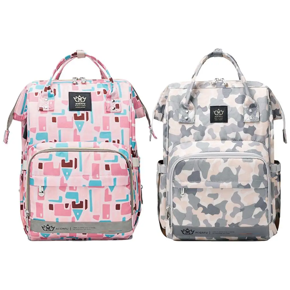 

New Multifunctional Mommy Bag Hand-Held Cross-Border Backpack With USB Charging Port Large-Capacity Multi-Pocket Type