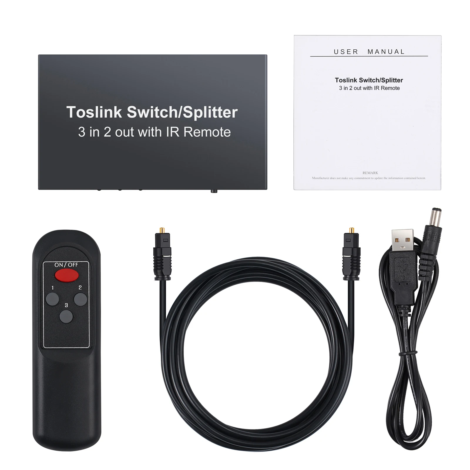 Оптический коммутатор LiNKFOR 3 Port с 2 сторонним Spdif Toslink оптический цифровой аудио
