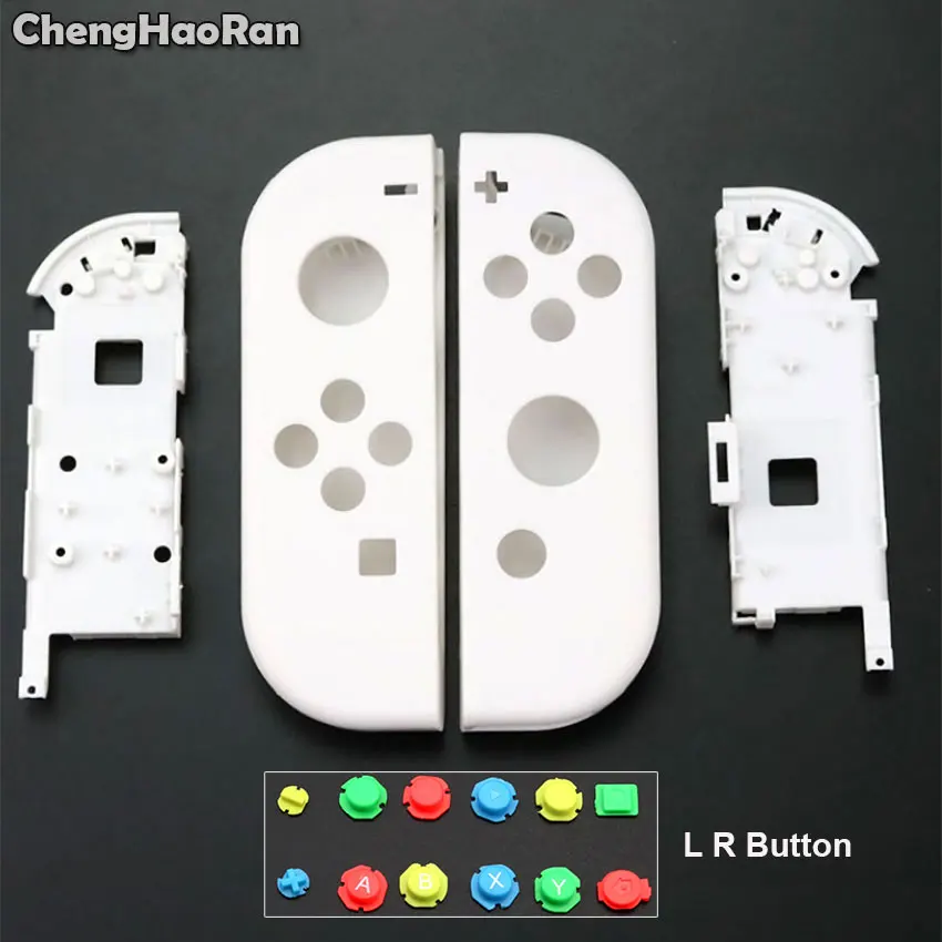ChengHaoRan белый пластиковый L R Корпус чехол Чехол с кнопкой для Nintendo Switch NS NX Joy Con