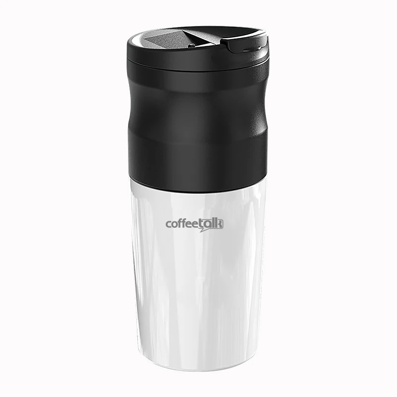 CofffeeTalk Electric Stainless Steel Coffee cup 427ml Grinder Double layer filter Mini Kitchen Bean Grind Cafe | Дом и сад