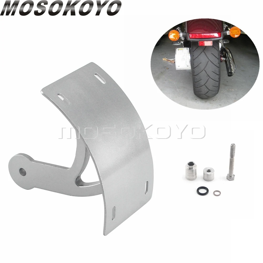 

For Suzuki Boulevard M109R 06-13 Silver Motorcycle Curved Swingarm Vertical Side Mount License Number Plate Tag Holder Bracket