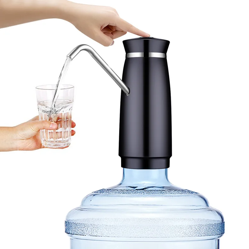 zk30 USB Charging Water Dispenser Automatic Electric Water Pump Cold Drink Dispenser Drinking Bottle Switch Black White Dropship
