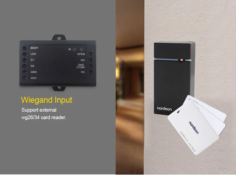 Мини автономная плата управления доступом Wiegand выходной считыватель rfid-затворов через смарт-Wifi и Bluetooth телефон приложение дверь система входа