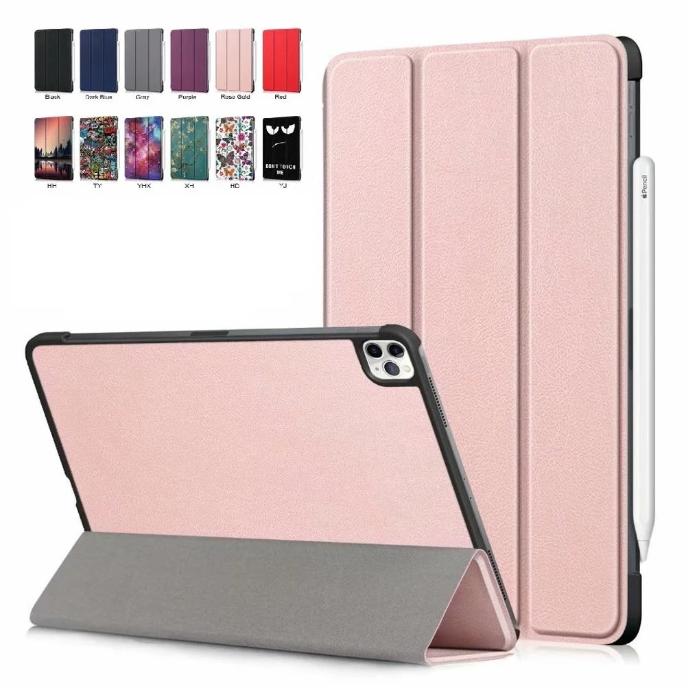 

StandTablet Case For New iPad Pro 11 2020 Coque Flip Stander For iPad Pro 11'' Case Auto Sleep Wake Fold Case+pen+film
