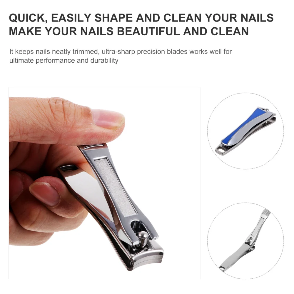 

2pcs Nail Clippers Stainless Steel Manicure Pedicure Nail Care Trimmers