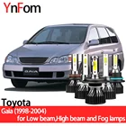 Комплект светодиодных фар YNFOM для Toyota Gaia M10 1998-2004, ближний свет, дальний свет, противотуманные фары, автомобильные аксессуары, лампы для автомобильных фар