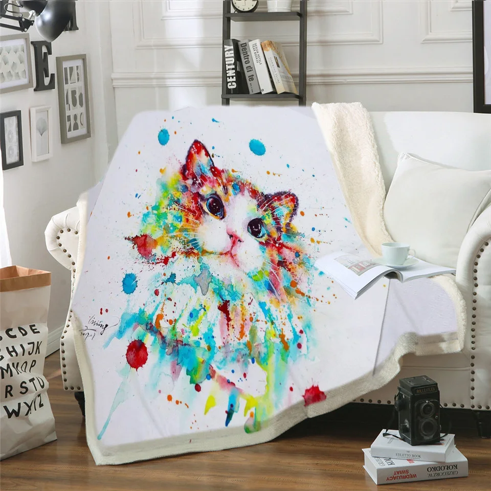 

Коллекция домашних питомцев, 3D одеяло-бульдог, шерпа, Флисовое одеяло, плюшевая простыня с милыми животными, тонкое одеяло для детей, сделай ...