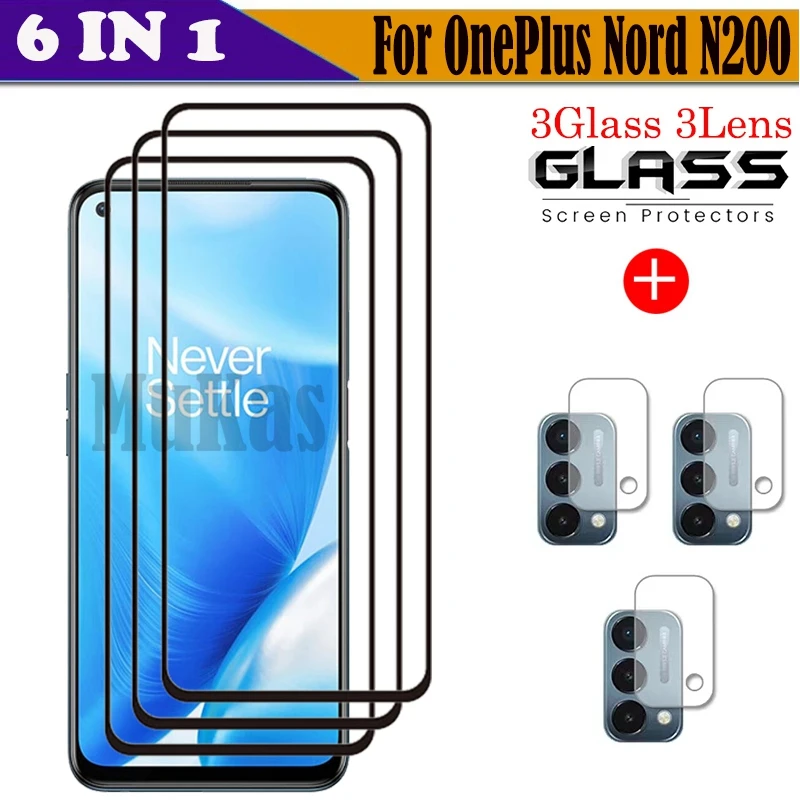 

For Oneplus Nord N200 Screen Protector Tempered Glass For Oneplus Nord N200 Camera Film For Oneplus Nord N200 5G Glass