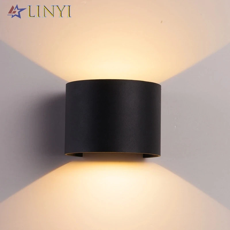 

Modern Indoor Outdoor 12W LED Wall Lamp Aluminum Waterproof Up Down Wall Lights Living Room Corridor Staircase Porch Lighting