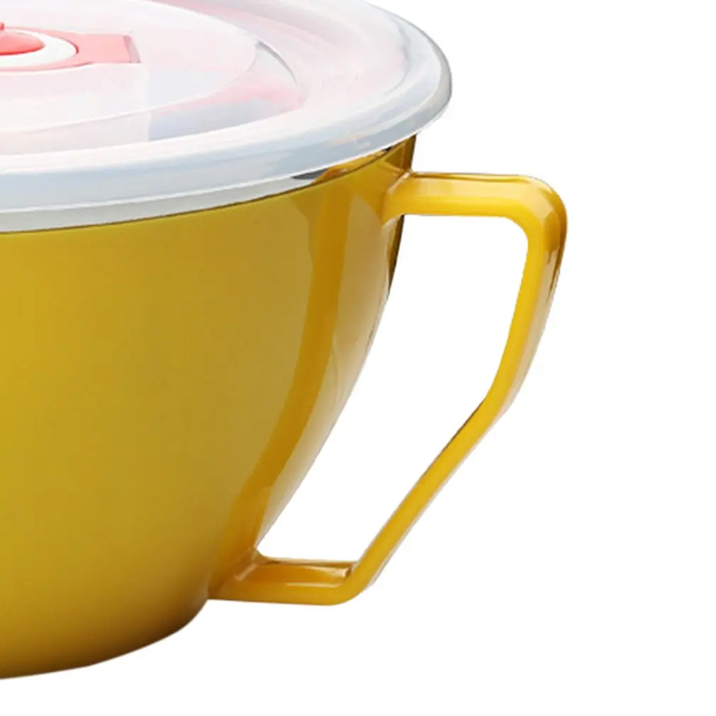 Миска для лапши быстрого приготовления из нержавеющей стали двойная крышка с