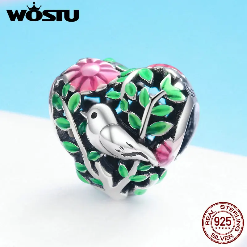 Браслет из серебра 925 пробы в виде птицы лесу|Бусины| |