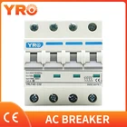 Мини-автоматический выключатель, 4P, 400 В переменного тока, MCB 6A 10A 16A 20A 25A 32A 40A 50A 63A
