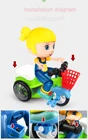 Дети вращаются каскадер динамическое освещение модель мотоцикла с коляской игрушки для детей электрическая музыка на батарейках домашняя игрушка автомобиль