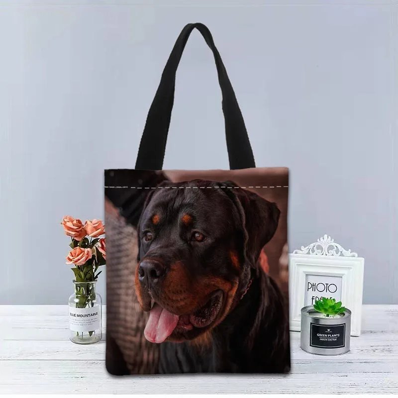 Складная сумка для покупок Rottweiler многоразовая Экологически чистая большая