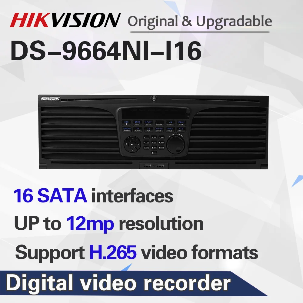 Английский Ver DS 9664NI I16 NVR 64CH поддержка 12MP Camera 16SATA для 16HDDs HMDI 4K RAID CCTV