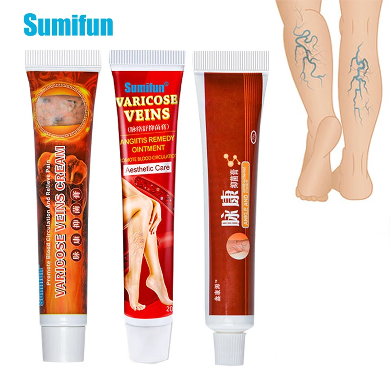 

3 Styles Of Sumifun Varicose Veins Treatment Cream Varicosity Angiitis Remedy Ointment Veins Pain Phlebitis Medical Plaster
