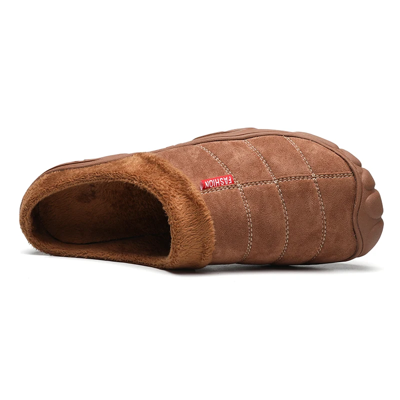 Новые мужские тапочки зимняя мягкая домашняя обувь хлопковые толстые сланцы без