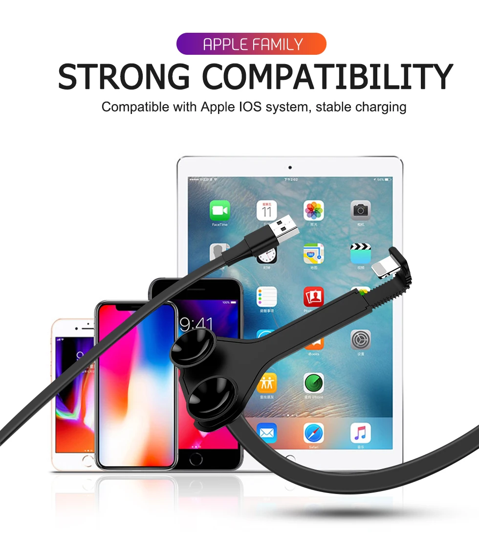 Дата USB зарядное устройство игровой кабель для iPhone 6 S 6 S 7 8 Plus 5 5S X XR XS Max iPad короткий 1 м 2 м Быстрая зарядка источник 180 градусов шнур