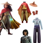 Костюм для косплея сделай сам из фильма Raya And The Last Dragon Raya, боевой костюм для косплея, женский наряд, плащ, Костюм Принца дракона на заказ