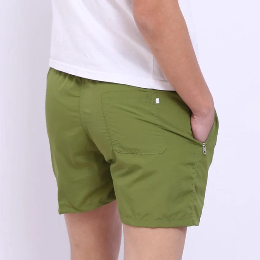 Summer Men's Beach Shorts Fashion Cotton Slim Casual P Knee Length Daily Life Sport Club Black/WhiteArmy Green #2 | Мужская одежда