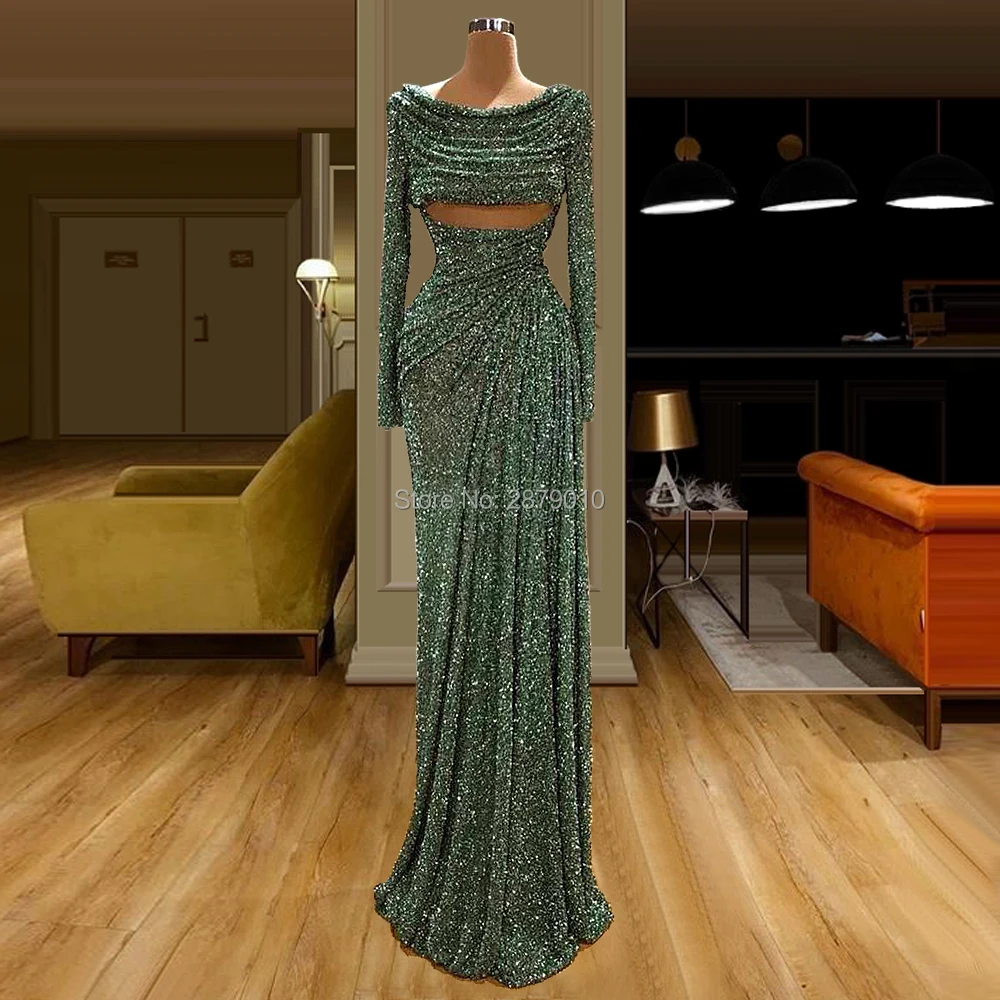 Гламурные кафтаны с блестками русалка вечернее платье длина до пола