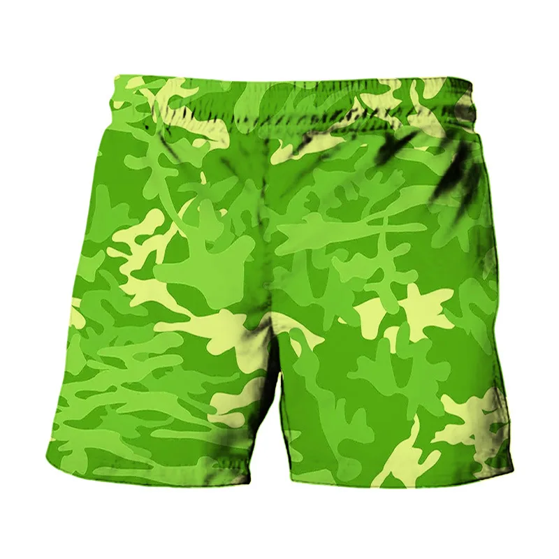 

2021 Summer New Products Children's Shorts Personalized Camouflage 3D Printed Fashion Casual Beach Shorts Boys Girls Wholesale