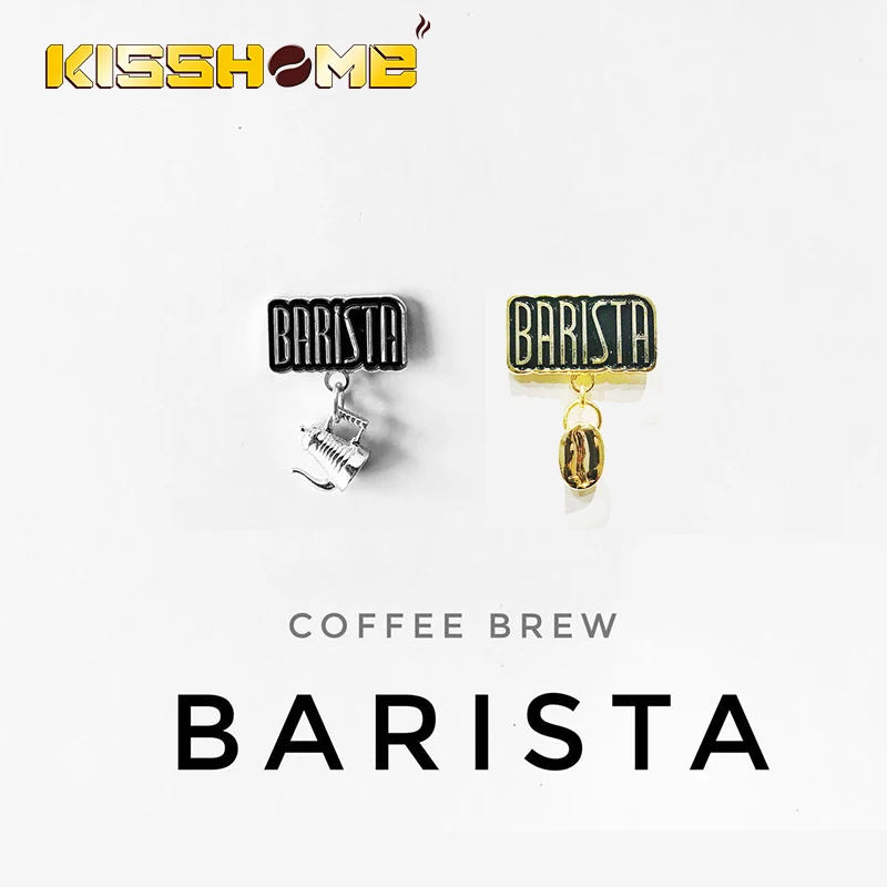 

Espresso Enamel Brooch Barista Competition Souvenir Accessories Drop Oil Brooches Coffee Beans Mini Badge Gift for Coffee Lovers