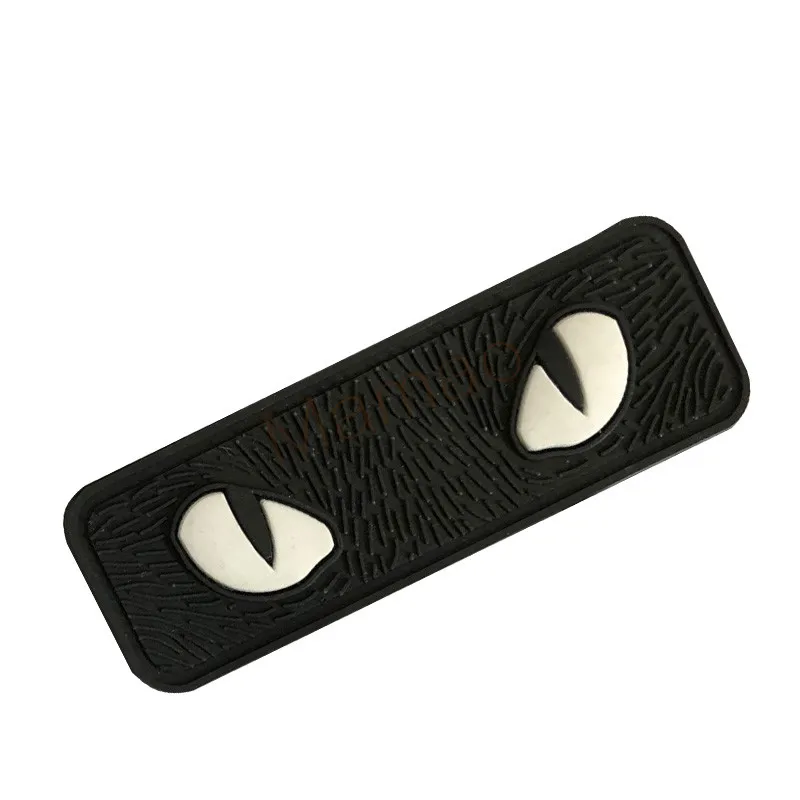 Noctilucent(black) 3D кошачий глаз патч Светоотражающие EMT IR патчи военный тактический боевой патч резиновая Байкерская застежка ПВХ Светящиеся в темноте значки - Цвет: Noctilucent(black)