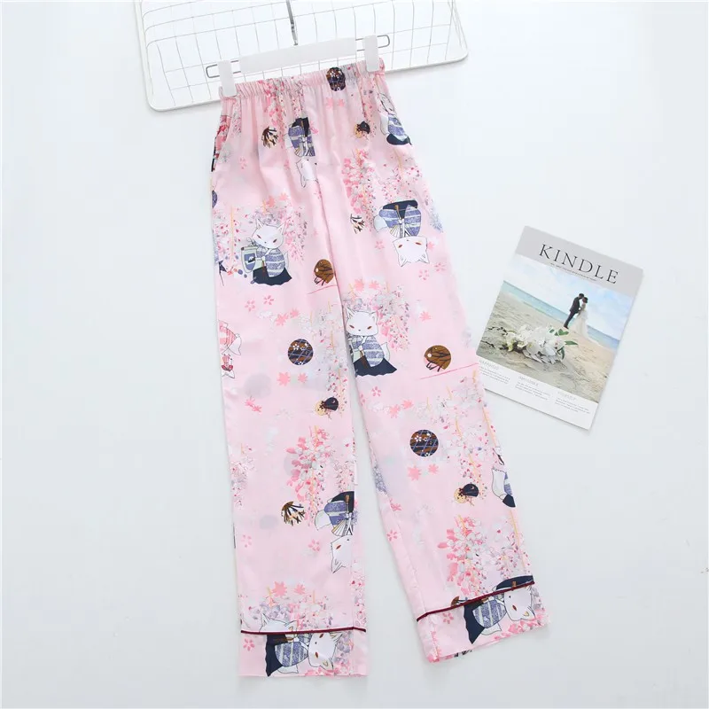 Мужские хлопковые пижамы женские весенние и осенние брюки домашние свободные