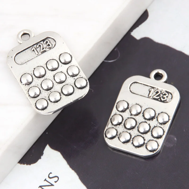 

5 шт./лот инструмент для расчета данных серебряные подвески калькулятор Подвески Сделай Сам фурнитура для изготовления ювелирных изделий ...