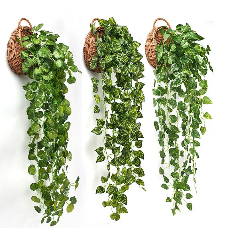 Искусственные растения искусственные зеленые листья подвесные стены листва