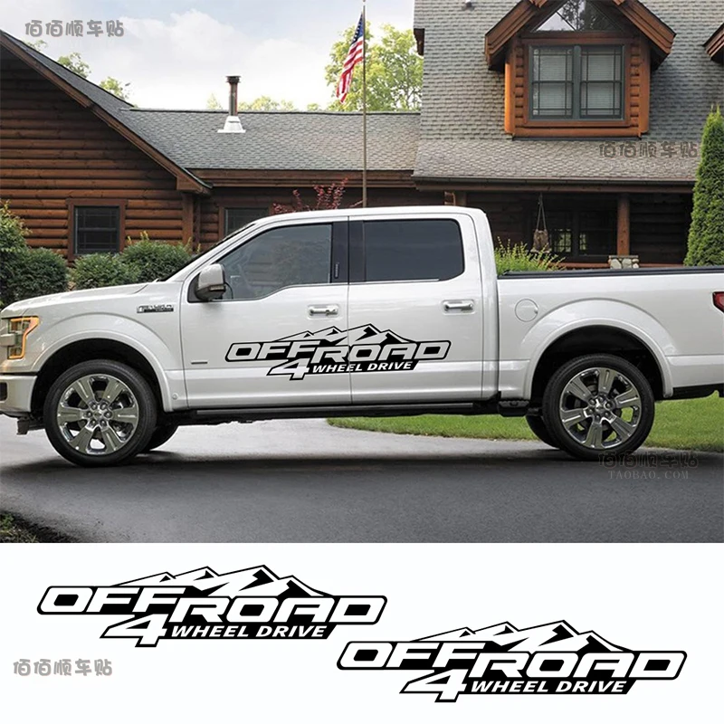 

2PCS Racing Car Back Door Letters Graphic Vinyl Stickers Auto Trunk Decoration Decal For Ford Raptor F150 Auto Body Trim Decal