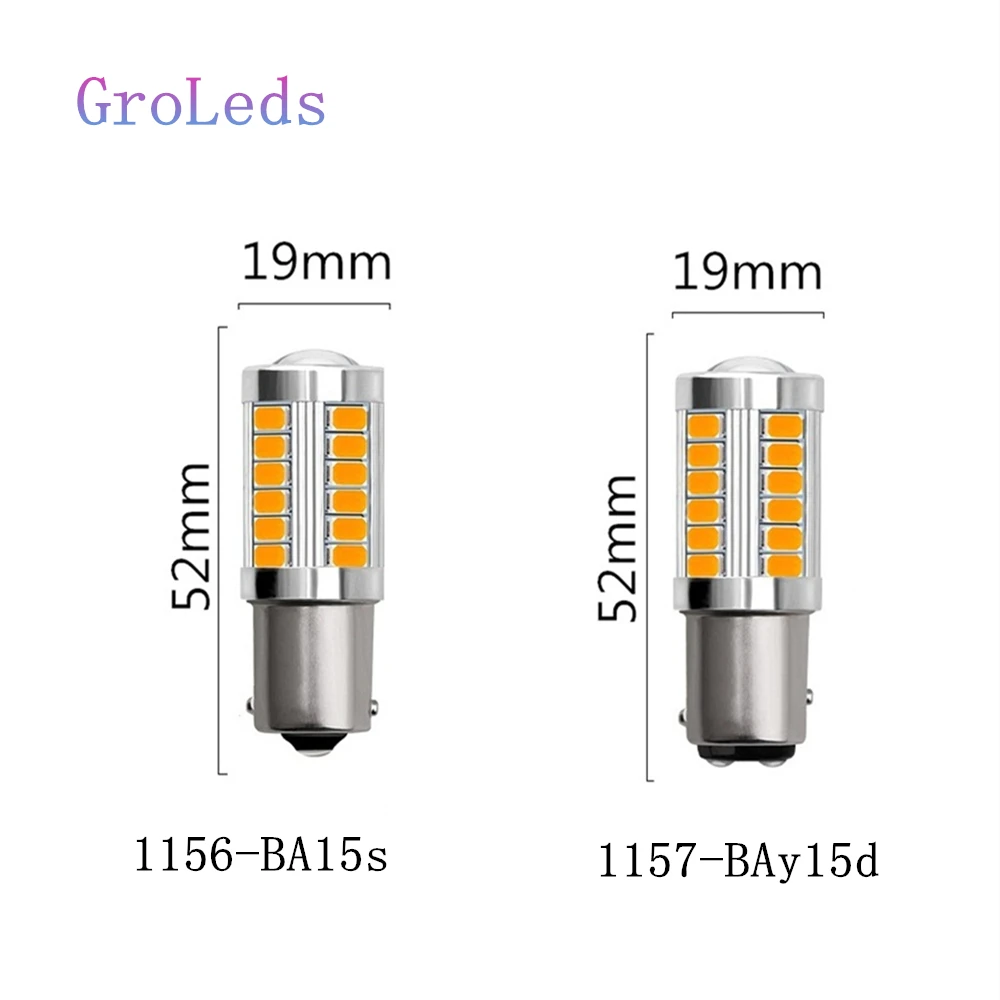Groleds 12V Светодиодная лампа Bombillas светодиодный светильник 12V Светодиодная лампа SMD 5730 лампочка светильник 1156 1157 Тормозной светильник s задний указатель поворота светильник