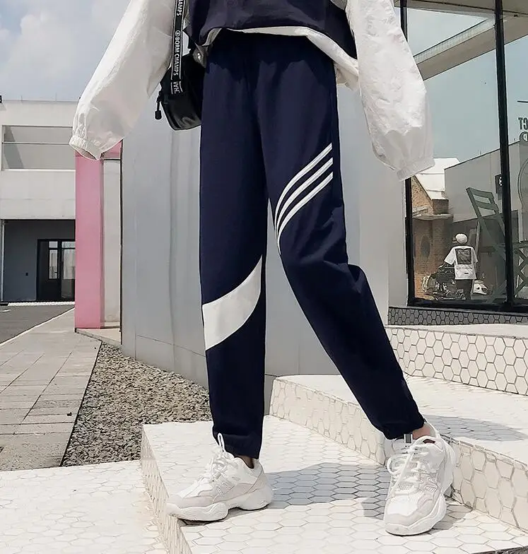 Осенние женские брюки японские Kawaii Harajuku Ulzzang повседневные свободные Ins Harlan повседневные брюки женская одежда для женщин