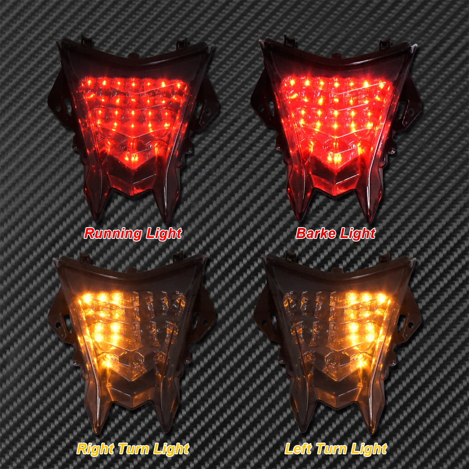 Встроенные светодиоды в мотоцикл задний светильник тормоз указатель поворота