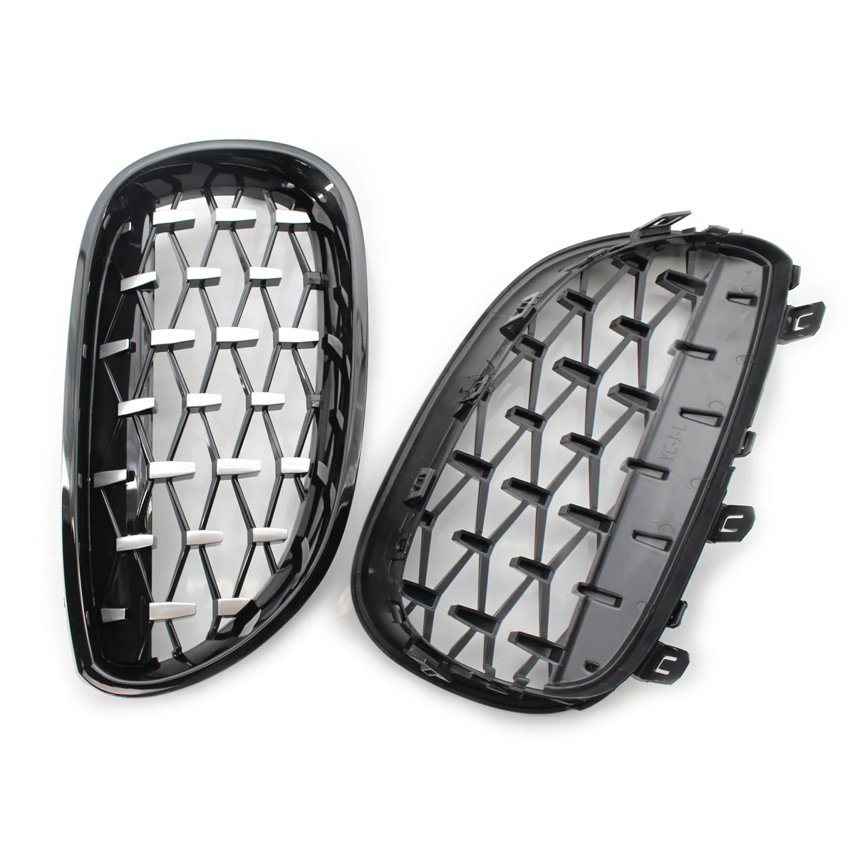 

1 Pair Car Middle Grills Meteors Kidney Front Grille Auto Racing Grille for BMW 5 Series E60 2004-2009 Car Racing Grills Parts
