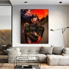 Настенная живопись маслом, африканская черная женщина, постеры и печать на холсте, картины, художественная картина, гостиная, домашний дизайн
