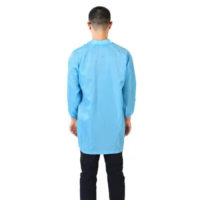 Антистатические комбинезоны унисекс ESD Lab Coat Button Up M Blue | Канцтовары для офиса и