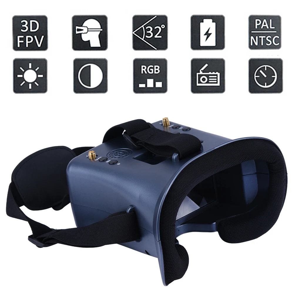 LS 008D 5 8G FPV Googles Vr Glasses 40CH с аккумулятором 2000MA DVR разнообразие для модели RC|Дисплеи| |