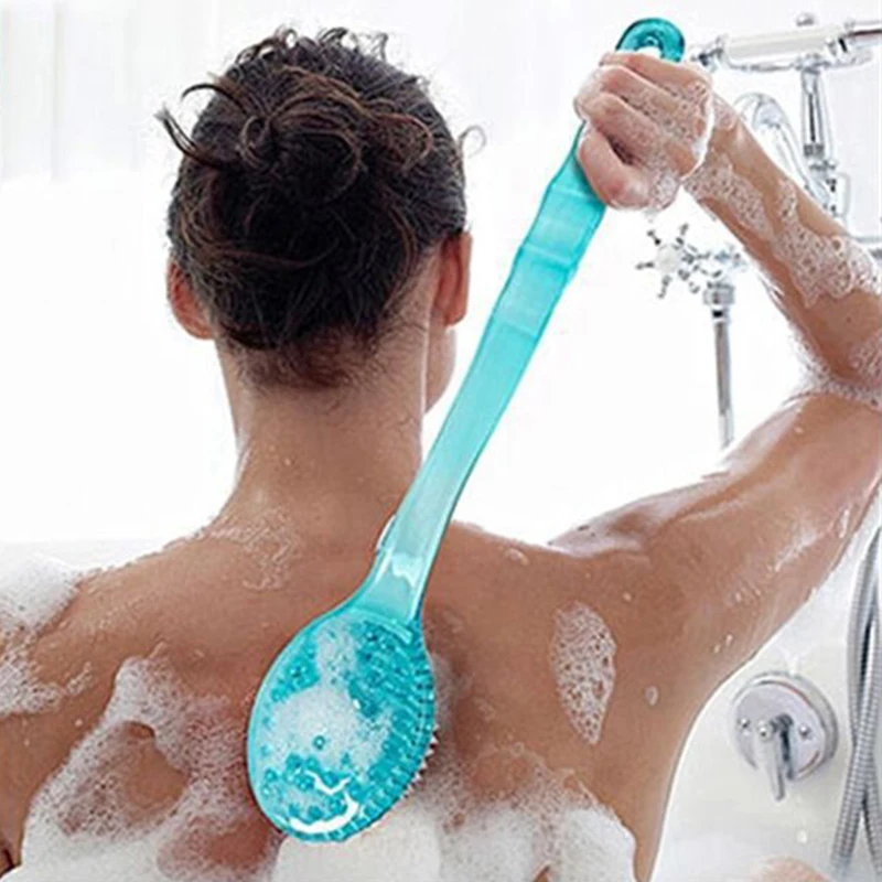 

Double-sided Bath Brush Long Handle Back Body Bathroom Brushes Exfoliation Massage Sponge Accessories Scrub Skin Shower Tools